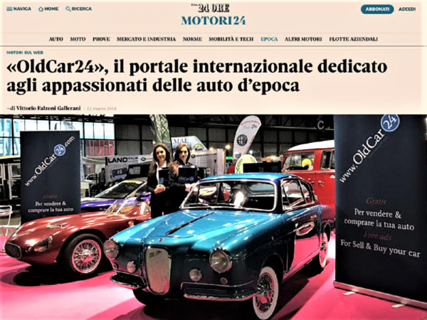 Il Sole 24 ORE  dedica un articolo a OldCar24