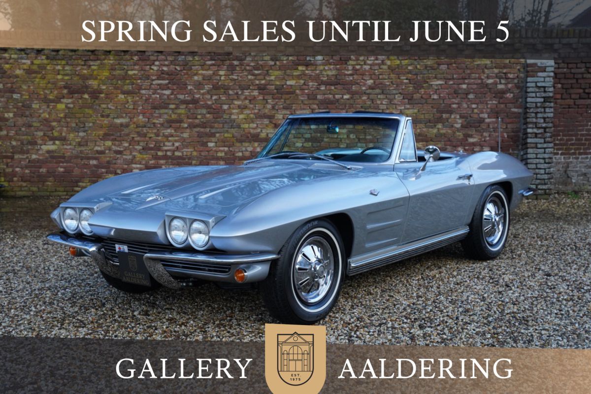Chevrolet Corvette C2 Sting Ray Convertible "Black plate Corvette" Corvette with black license plates - So it's from California, Restored and prepared while preserving its original authenticity - Th