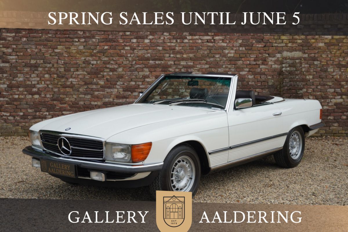 Mercedes-Benz SL-Klasse 280 R107 Nice and original condition, Executed from factory in Classic White over a Walnut Brown leather interior,A european-delivered Mercedes Benz, Long time resident in Ge
