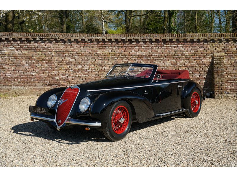 Alfa Romeo 6C 2500 Sport Convertible Equipped with an engine block with a remarkable history (Giuseppe Farina of Torino), Desirable and very suitable car for long-distance travel, Inspected/approved