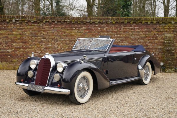 Talbot Lago T26 Record Worblaufen Cabriolet Former "Pebble Beach"-participant, Only 3 built by Carrosserie Worblaufen-F.Ramseier & Co., Concours restoration in the Netherlands, Equipped with the 4-s