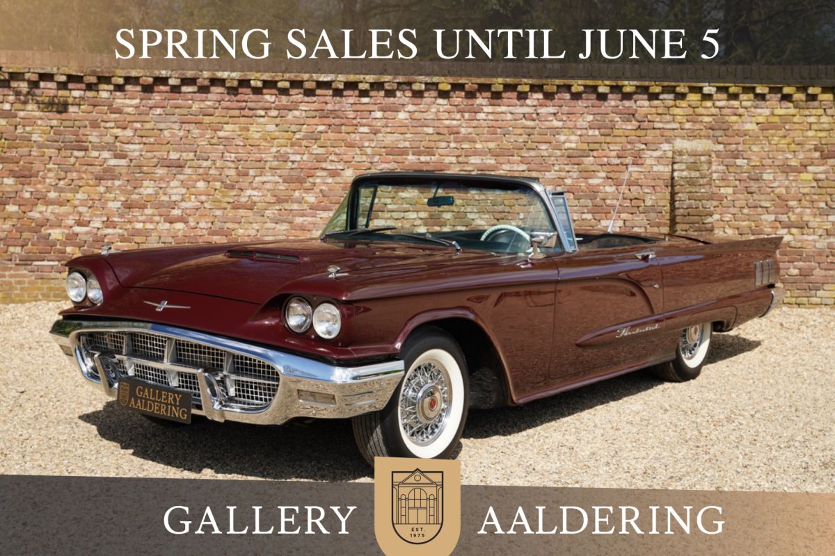 Ford Thunderbird Convertible V8 352 ci Presented in the factory colour combination Royal Burgundy Metallic with black leather, 2nd generation “T-Bird” - 4-seater for the whole family , Equipped 