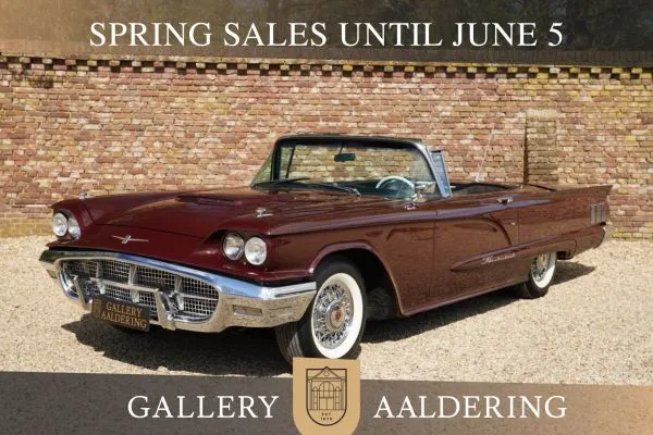 Ford Thunderbird Convertible V8 352 ci Presented in the factory colour combination Royal Burgundy Metallic with black leather, 2nd generation “T-Bird” - 4-seater for the whole family , Equipped