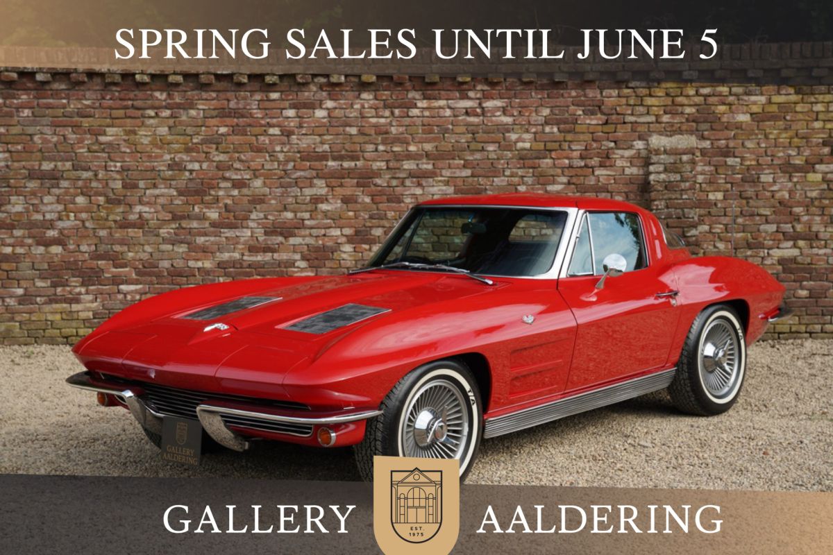 Chevrolet Corvette C2 Sting Ray Split Window "One year only" Rare one-year-only "Split Window" Coupé, Color correct: finished in Riverside Red with matching black vinyl interior,The last owner boug