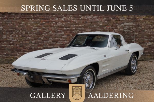 Chevrolet Corvette C2 Sting Ray Split Window Rare one-year-only 'Split Window' Coupé, Restored condition, Original factory colors: Ermine White with black leatherette, 4-Speed Manual Transmission-e