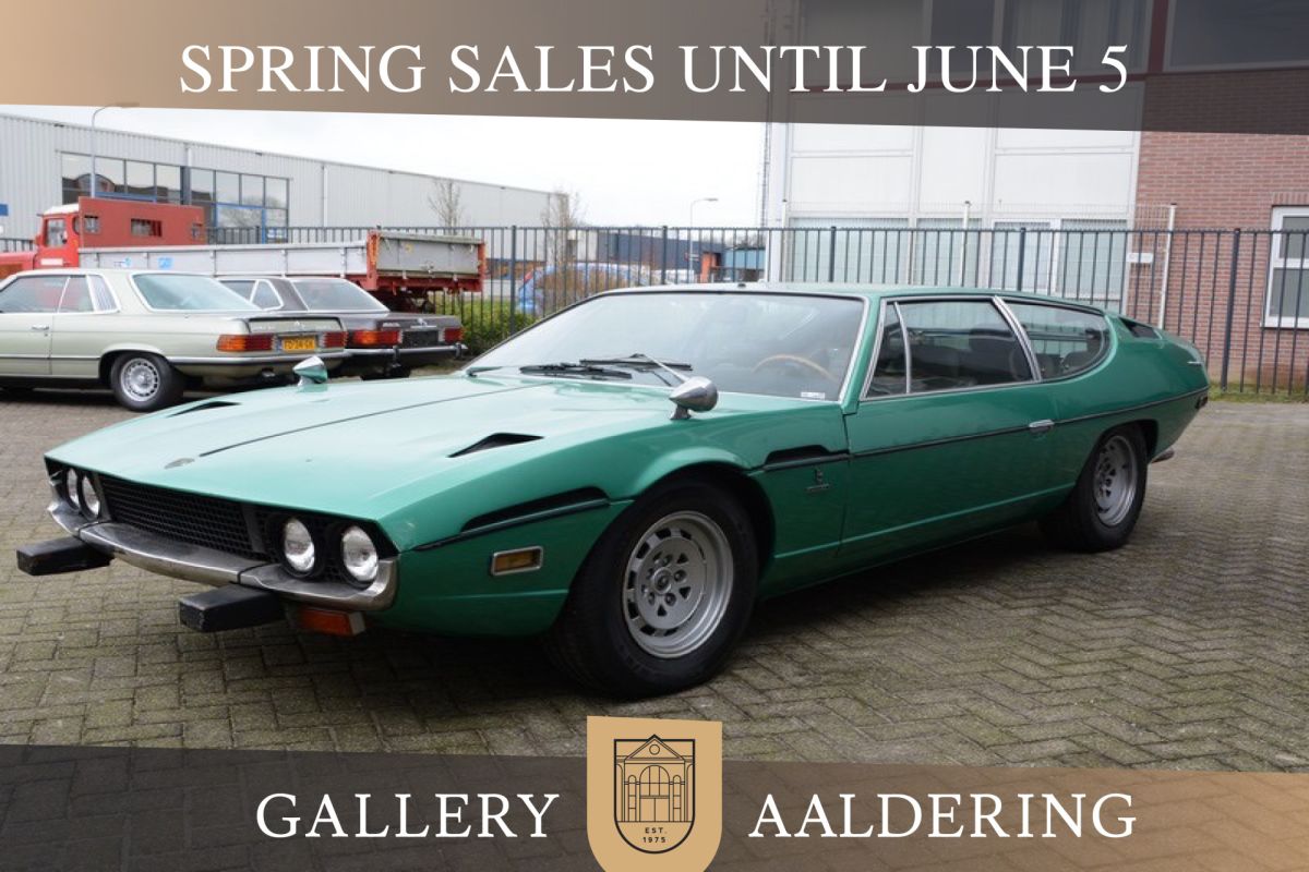 Lamborghini Espada series 3 "Running" project, accompanied by an “Olivier Nameche” report, Matching Numbers and Colors example, Finished in "Verde Metallizato combinato con Verde Chiaro", Newly 