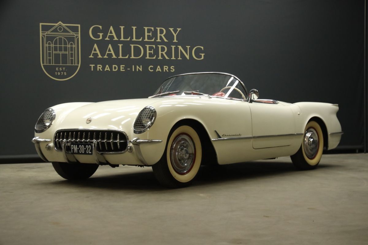 Chevrolet Corvette C1 Convertible Trade-in-car Attractively finished in "Polo White" with red interior, Originaly from Navada, "Body-off" restored in the 1990s, Equipped with the Powerglide Transmis