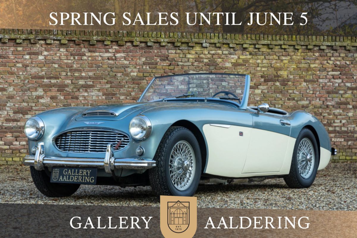 Austin Healey 3000 MKI Overdrive BN7 "Two seater" Two-seater BN7 in much-appreciated color scheme “Ice Blue over Old English White”, The condition can be described as an older restoration (1990s
