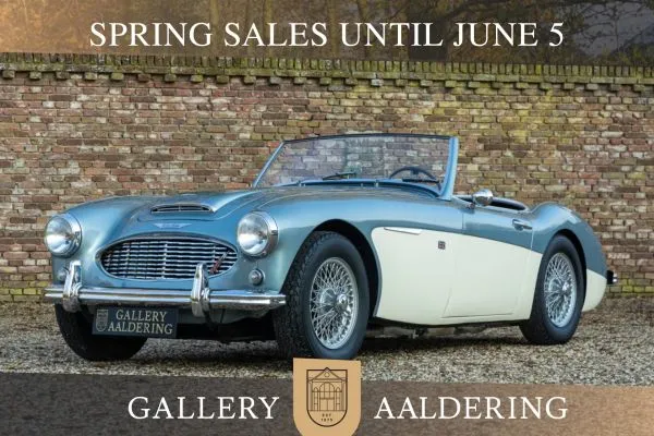 Austin Healey 3000 MKI Overdrive BN7 "Two seater" Two-seater BN7 in much-appreciated color scheme “Ice Blue over Old English White”, The condition can be described as an older restoration (1990s