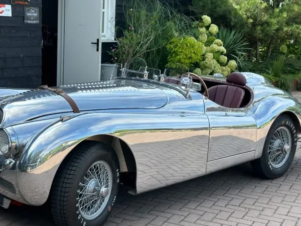 JAGUAR XK 150 150 OTS with special polished aluminum race body.