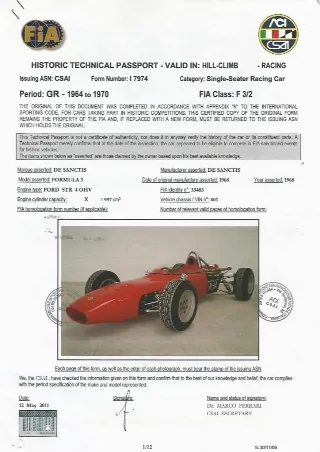 Foto 31 di 44: DE SANCTIS FORMULA 3 telaio 001