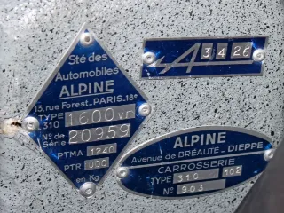 Foto 78 di 135: ALPINE A 310 1600 VF 1975