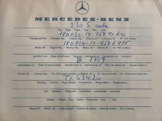 Foto 47 di 57: MERCEDES 220S CABRIOLET 1959
