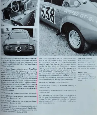 Foto 21 di 23: OPEL 1900 GT GRUPPO 4 UFFICIALE CONRERO 1970 VIN 941906704
