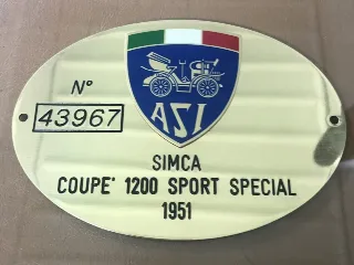 Foto 55 di 79: SIMCA (FIAT) 8 SPORT 1200 COUPE SPECIAL 1951