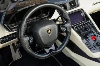 Foto 85 di 115: Lamborghini Aventador S Roadster “Blu Aegir over Bianco Polar”