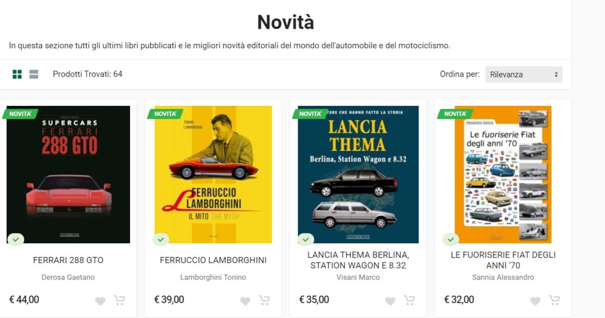 La libreria Gilena International Motor Books: nel cuore della Mille Miglia, a Brescia, è tra le migliori e più assortite librerie del mondo.