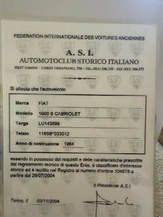 Foto 7 di 54: FIAT 1600S Osca   