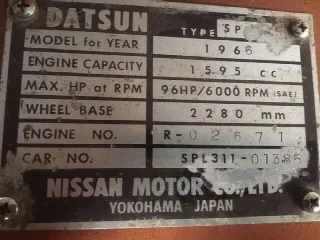 Foto 4 di 14: DATSUN 1600 Fairlady restored