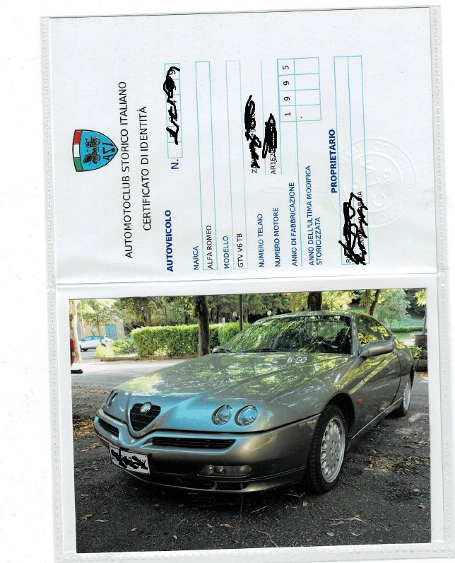 ALFA ROMEO GTV 916 V6 TB 2.0 turbo 