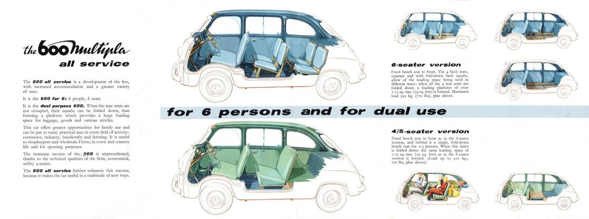 FIAT 600 MULTIPLA 1956-1967: QUANDO I TAXI ERANO VERDI (E NERI)