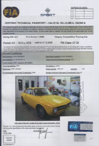 Foto 11 di 11: ALFA ROMEO GTJunior sportiva gruppo2 FIA